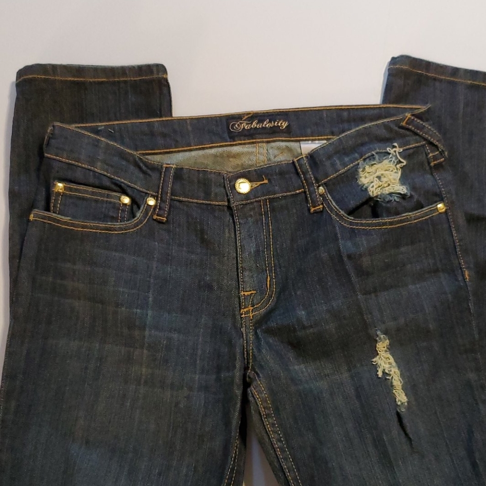 Distressed Fabulosity Jeans - Size 9